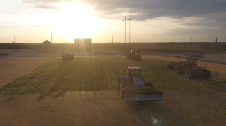 Kieler Farms Drive-Over Silage on Watertight Asphalt Feed Storage