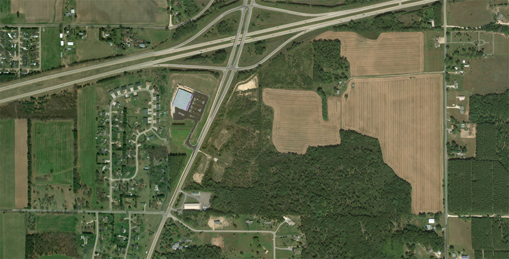 Aerial View Before Development of South Pointe Business Park, Sparta WI
