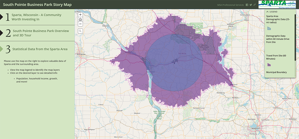 South Pointe Business Park Sparta WI Story Map