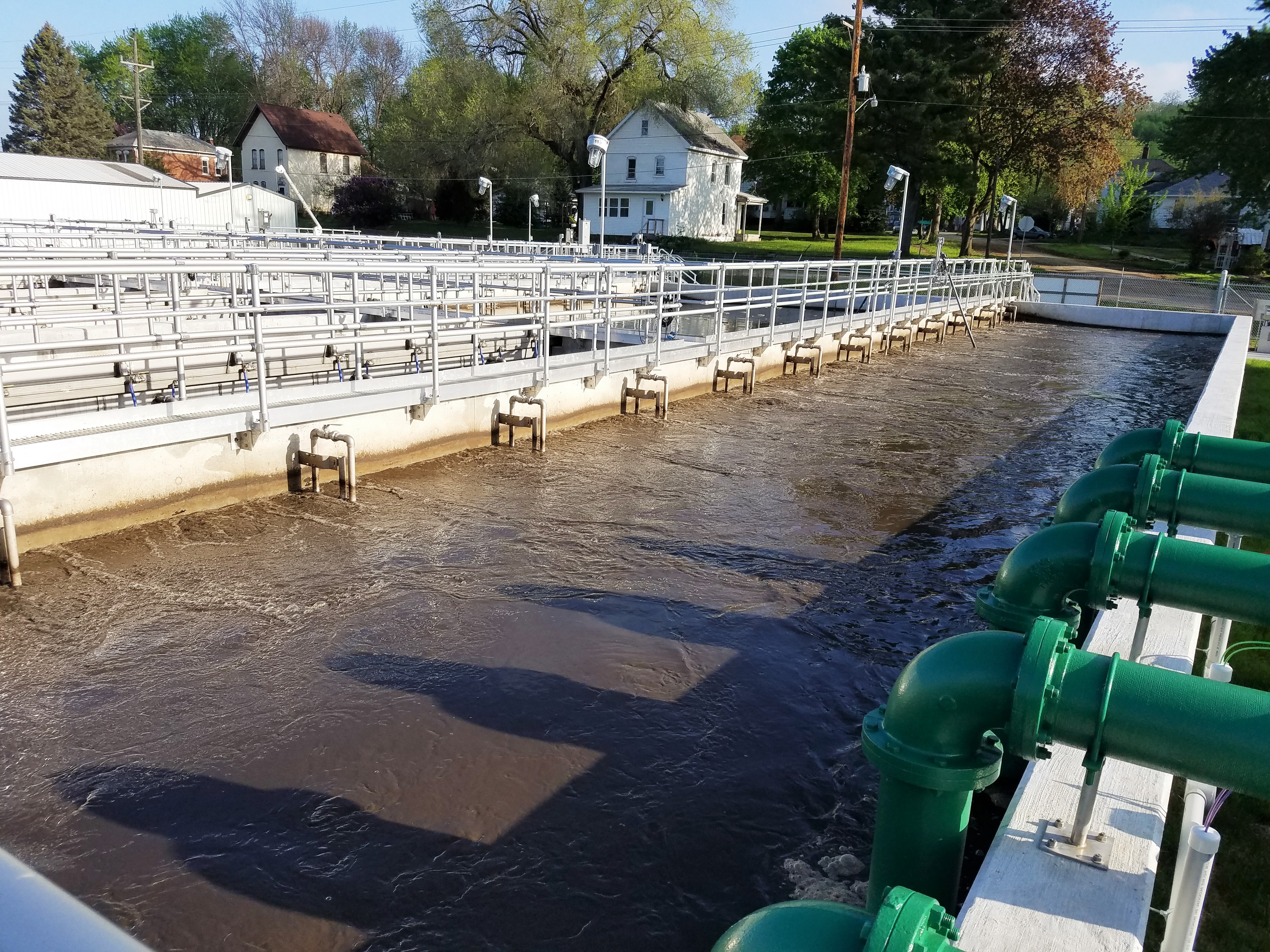 Completed wastewater treatment facility in Savanna, Illinois, as designed by MSA Professional Services