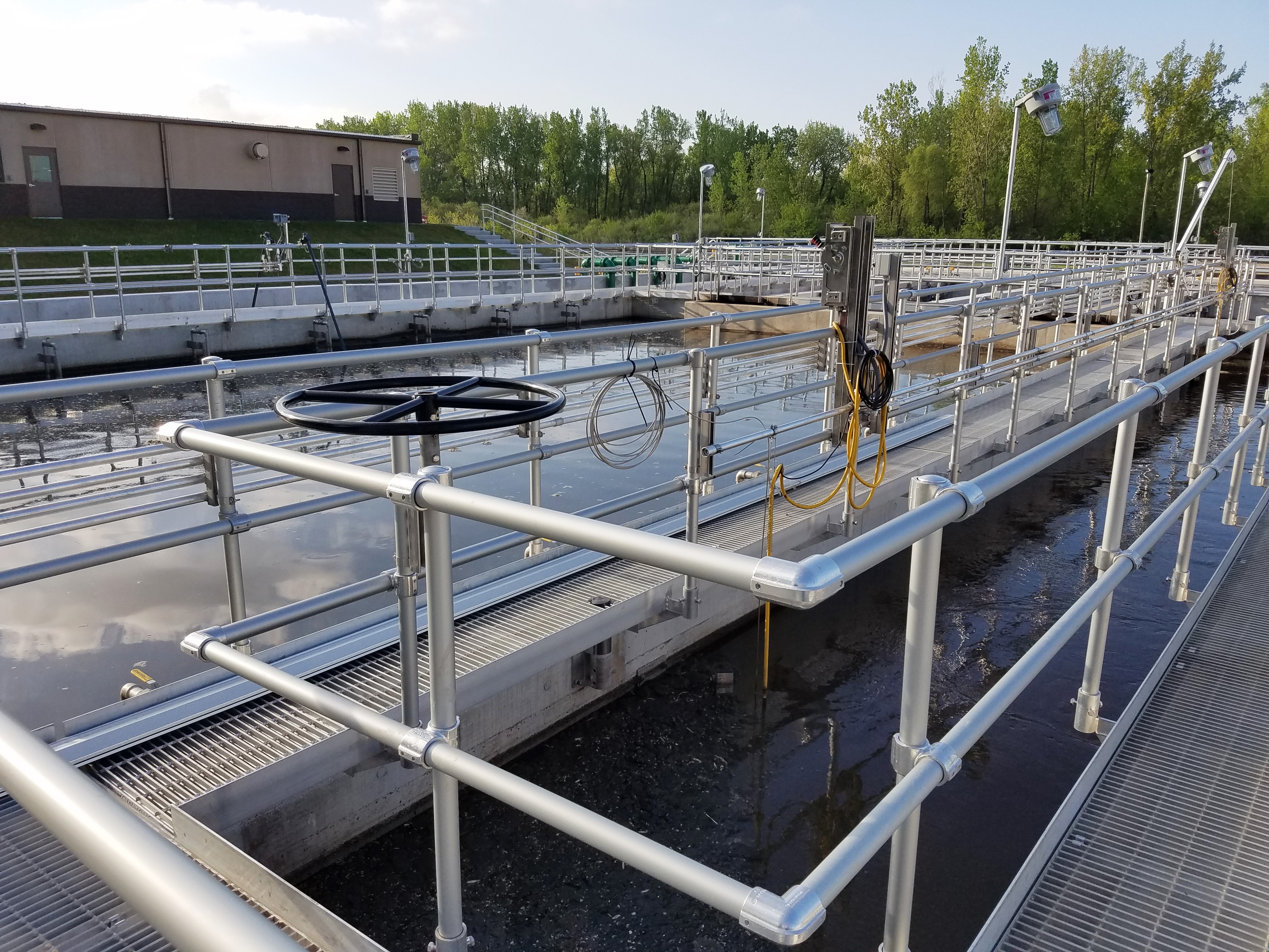 Completed new wastewater treatment facility in Savanna, Illinois, as designed by MSA Professional Services.