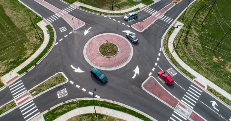 roundabout-intersection design-engineering-traffic engineering-intersection design