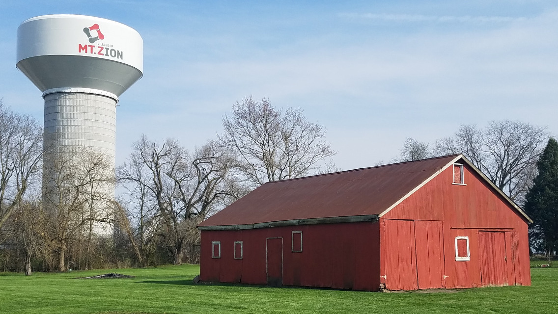 New water tank in the Village of Mt. Zion, Illinois, as designed by MSA Professional Services, Inc. (MSA)
