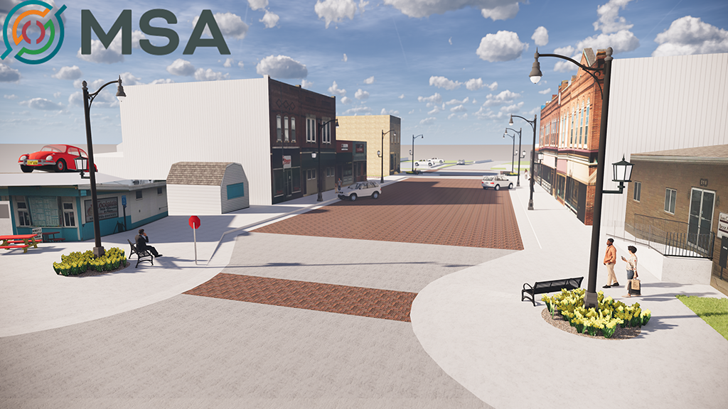 La Porte City Main Street Rendering