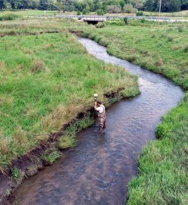 Streambank surveying restoration City of Brodhead WI