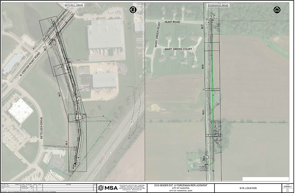 Hiawatha Sewer and Water Extension Maps