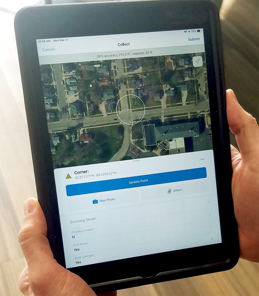 ArcGIS collector app for ADA right of way audits