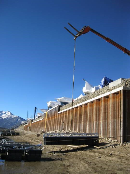 Dillon Colorado_Marina_Low Water Event_Retaining Wall Designed for Low Water