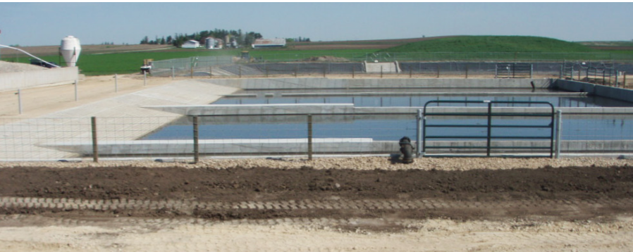 UW-Madison Swine Research Center Concrete Settling Basin