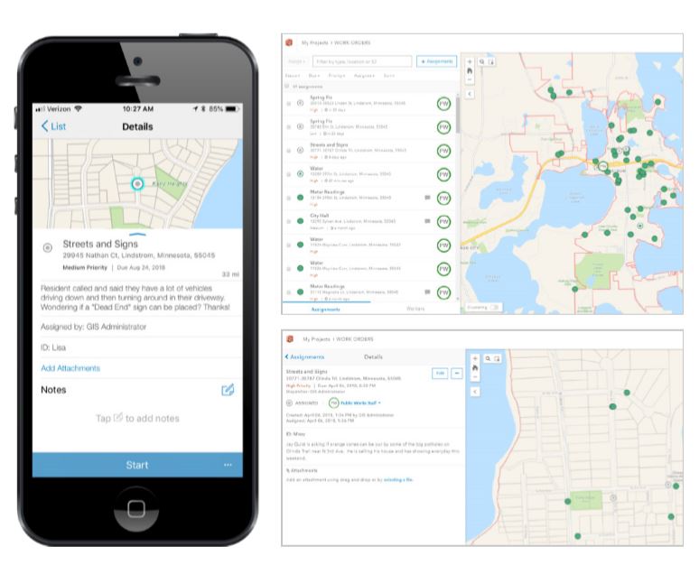 GIS workforce mobile app