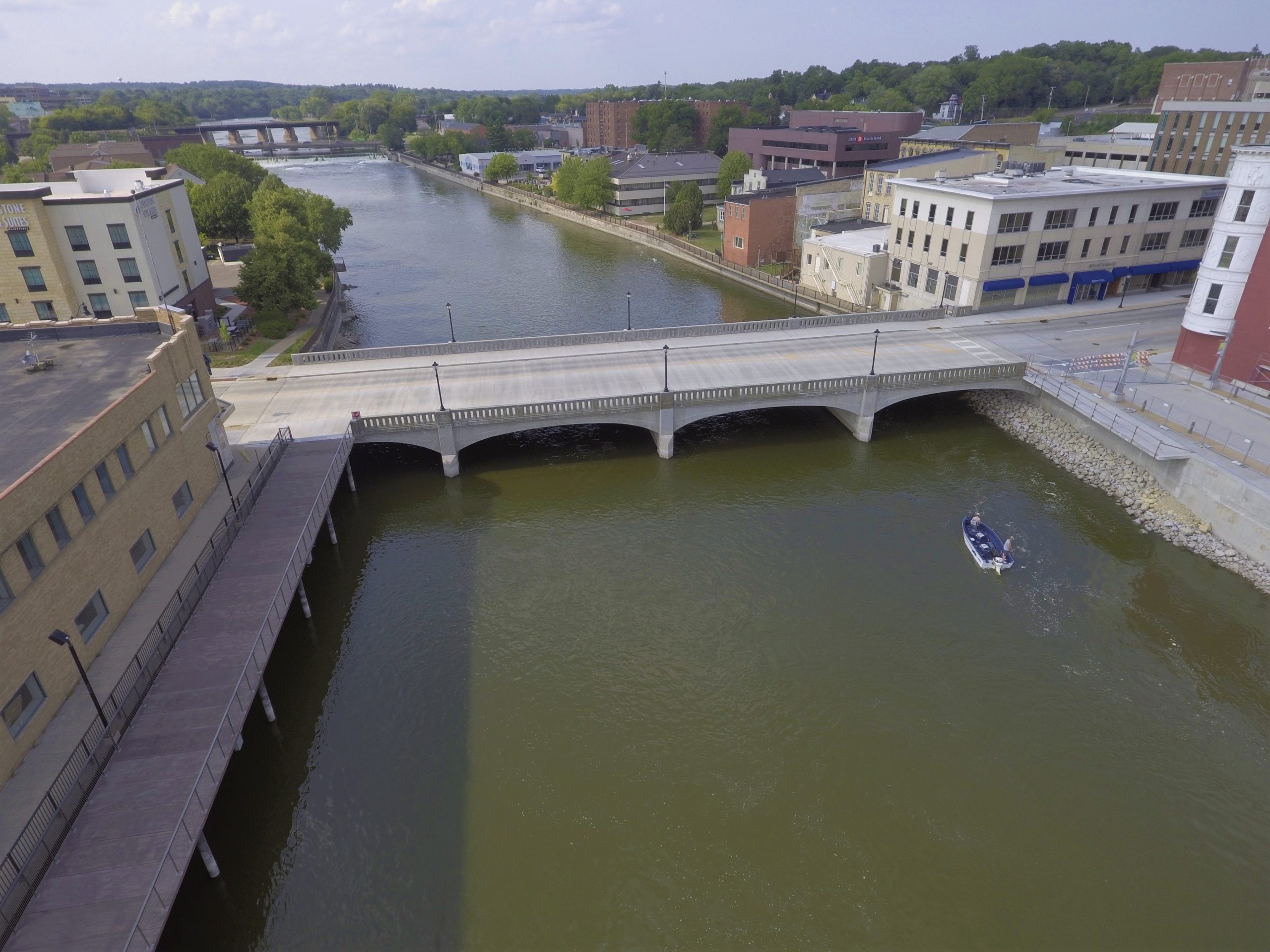 The reconstruction of the West Milwaukee Street Bridge in Janesville, Wisconsin, included retaining a historic bridge aesthetic, linking to local trails and providing safe access across the Rock River. 
