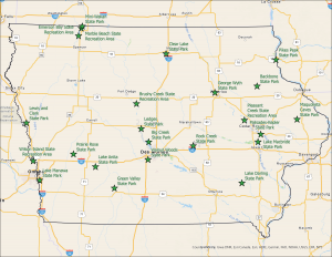 Map of Iowa State Parks