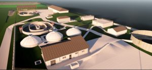 Digital rendering of new wastewater treatment facility in the Village of Stockton, Illinois.