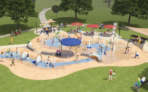 Design rendering for a new splash pad in Reedsburg, Wisconsin