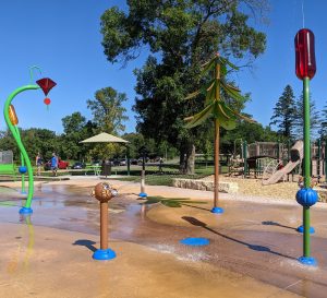 Image of new splash pad features in the community of Reedsburg, Wisconsin